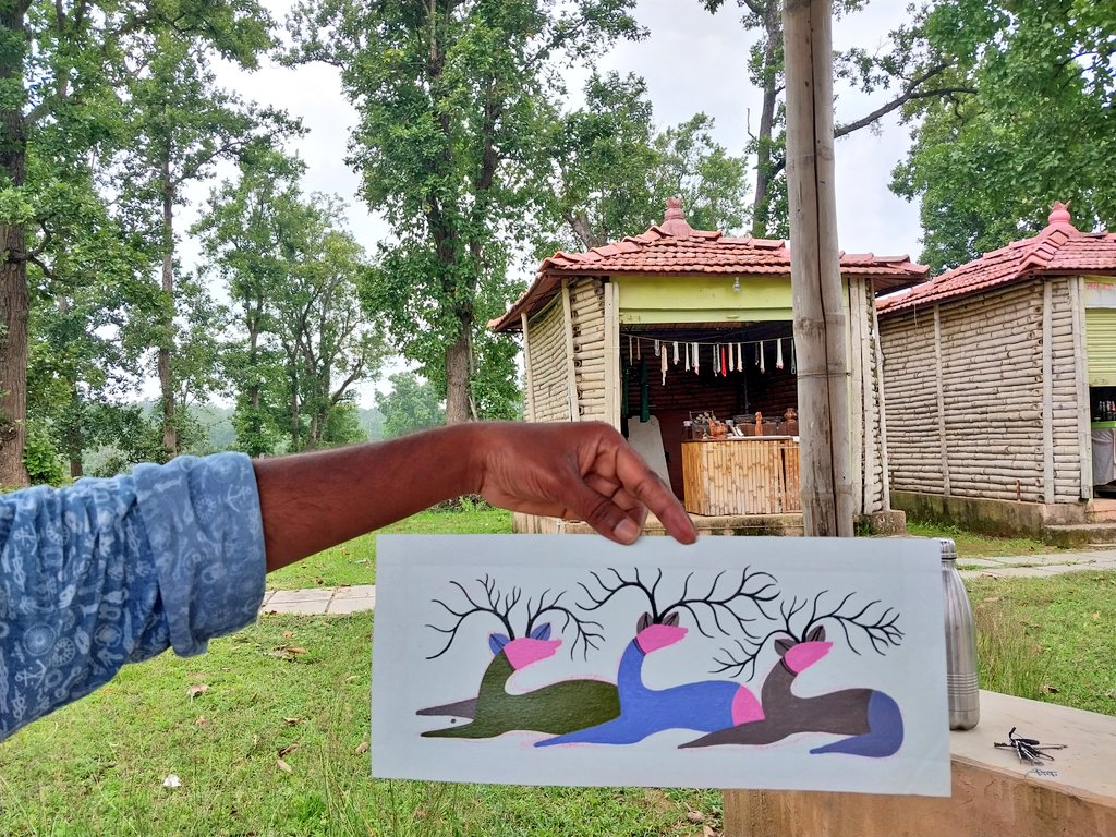 deepanwita_t's tweet image. Art can play a vital role in environmental conservation. My latest in @Tehelka. #gondart @TribalArmy @HansrajMeena @TrKanha 
The #barasingha is the iconic animal of Kanha.