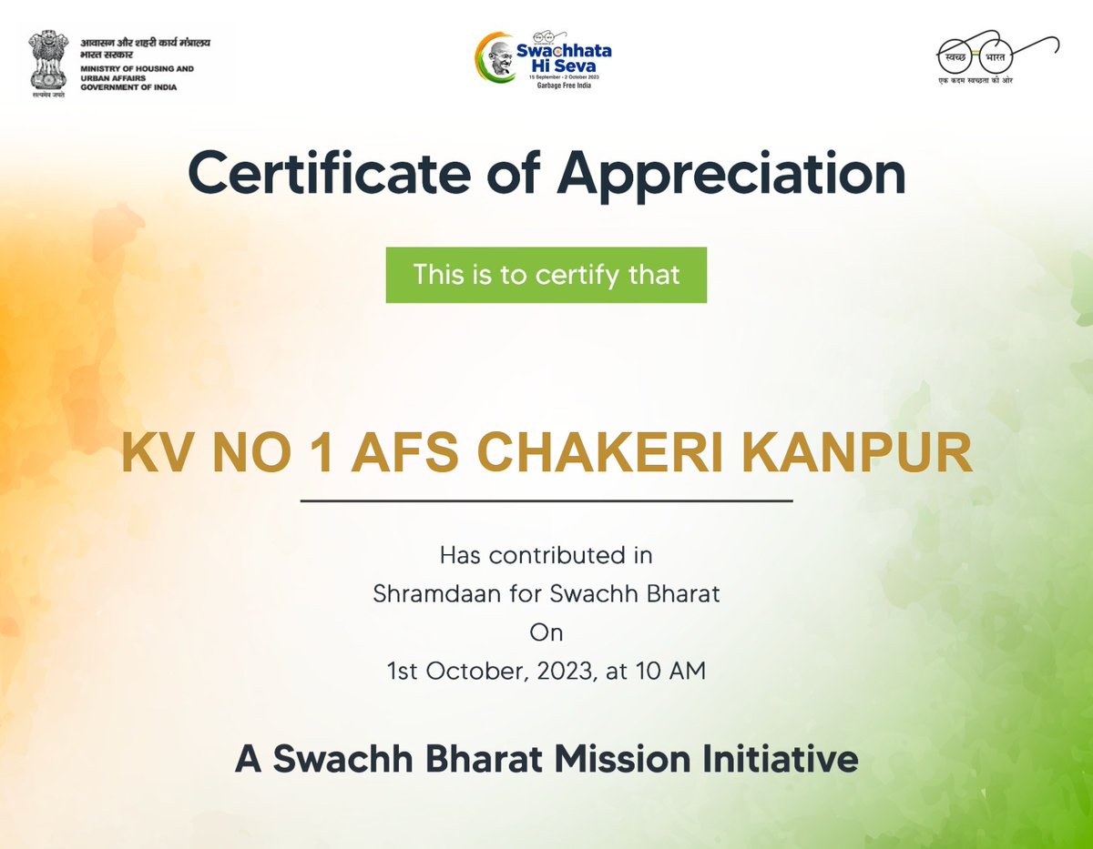 pmshrikv1knp's tweet photo. Cleanliness drive activity performed by principal, staff and students under Ek Tareekh-Ek Ghanta #SwachhataHiSeva @KVS_HQ @DeputyKvs https://t.co/k8CBsdU7w6