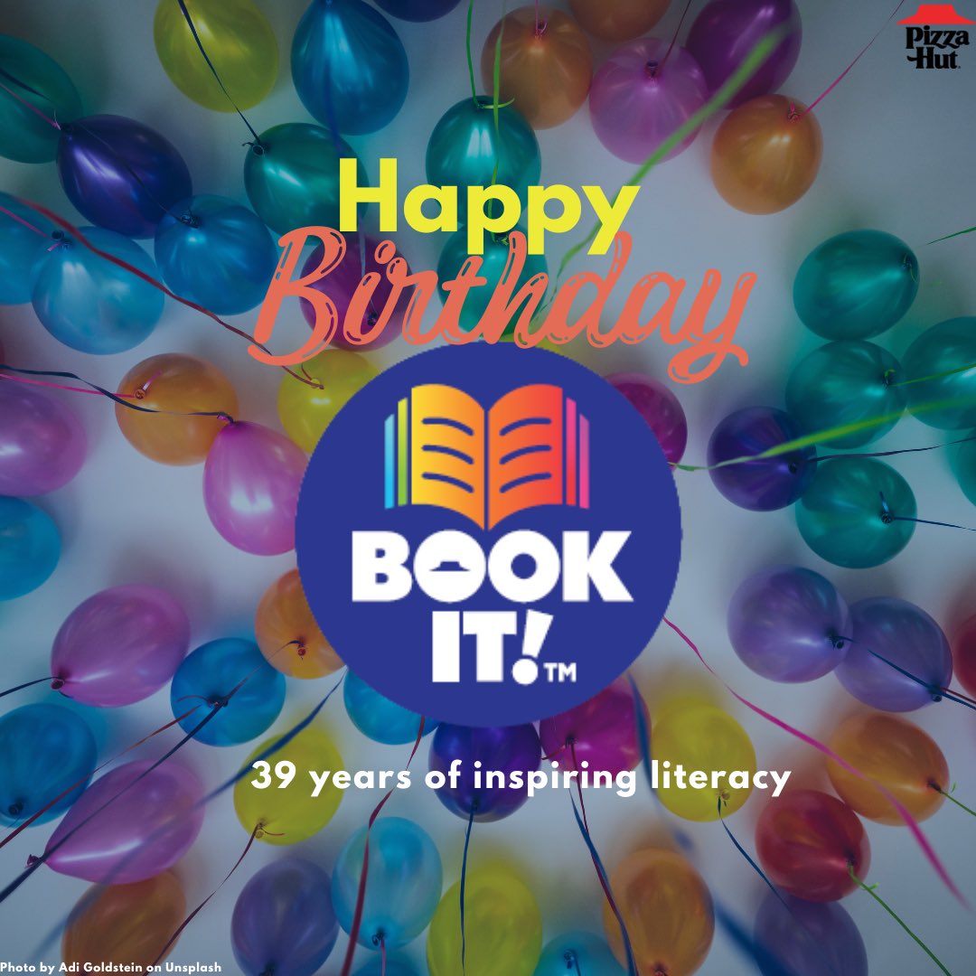 bookitprogram's tweet photo. Celebrating 39 years of inspiring literacy through the love of pizza to students🍕❤️📚🎉 https://t.co/31PkD4RYnJ