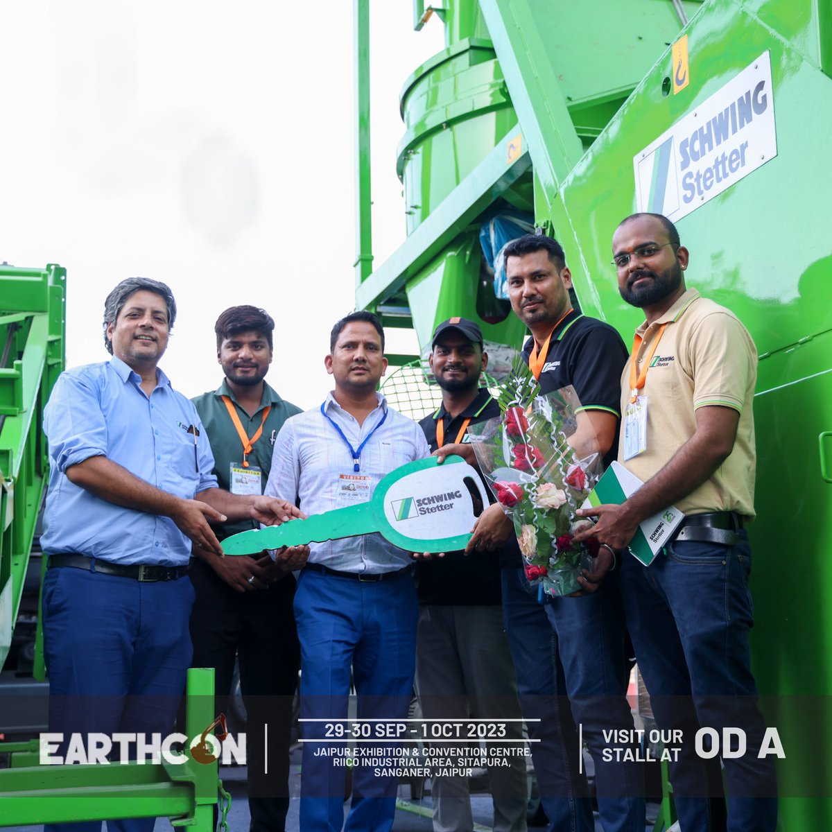 SchwingIndia's tweet photo. Today, on the last day of #Earthcon Expo, we reflect on unforgettable moments, including the symbolic Key Handing Over, as we pave the way for the future of #construction with #SCHWINGStetterIndia – Thank you for being a part of our journey! https://t.co/rKtBHxY27l