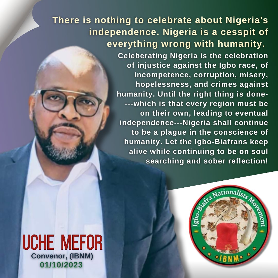 meforboy's tweet photo. Nigeria @63

There is nothing to celebrate about Nigeria's independence. ~ IBNM

✊✊
Use the following link to join us on: 👇👇

Whatsapp: https://t.co/i07eRBxBSZ https://t.co/zZJbPOpef1