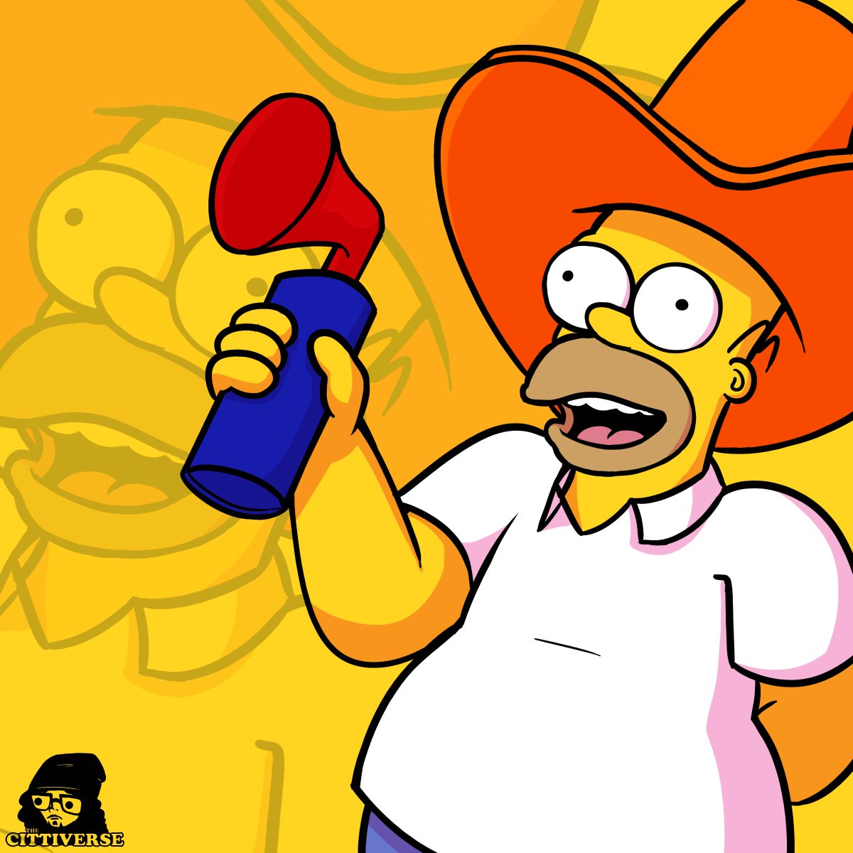 TheCittiverse's tweet photo. "Now, where's my giant foam cowboy hat and air horn?"
#Frinktober 2023 Day 1: Homer
Homer steering the mob in wise directions from "Whacking Day."
See the whole prompt list here:ย https://t.co/nvqZmDlRA9
#thesimpsons #homersimpson #whackingday https://t.co/FvQo2PvZ0C