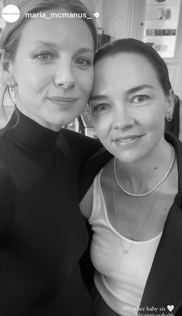 Caitriona with Maria McManus, she’s a designer and designs sustainable luxury clothing.