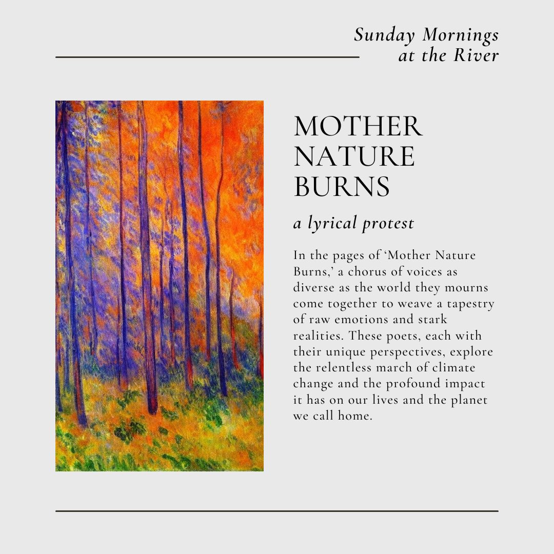 Thrilled that my #haibun ‘What was Wished for…’ has found a home in Sunday Mornings at the River #poetryanthology ‘Mother Nature Burns’ 🤩

Also grateful that my video reading was included in the #youtube #booklaunch - youtu.be/DX1Pke9YvAc?si… 🥰