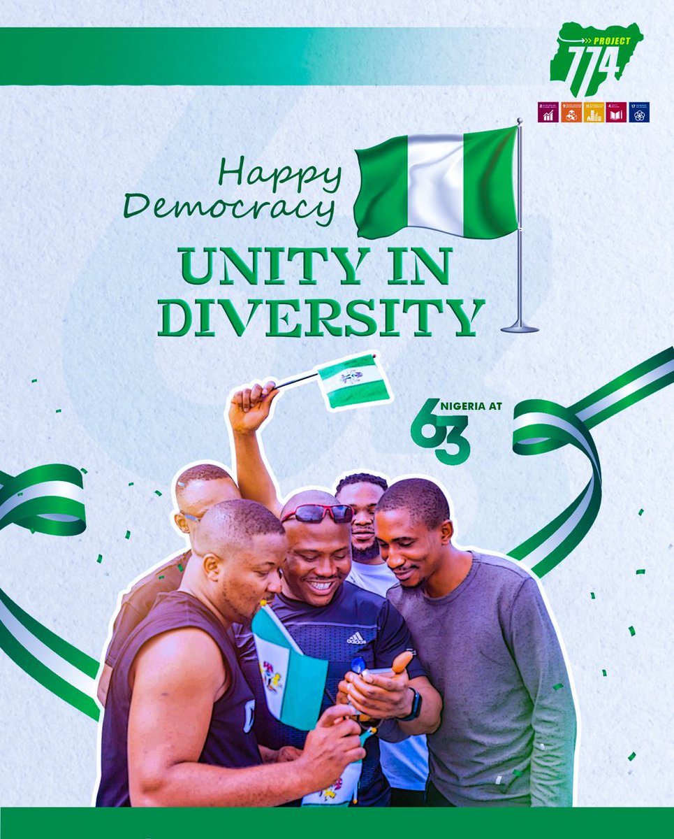 Project774_TAC's tweet photo. On the occasion of Nigeria at 64, we celebrate the freedom to dream, to achieve, to be the best version of ourselves and work towards a brighter tomorrow. Happy Independence Day Nigeria!

#NigeriaIndependenceDay #NigeriaAt63 https://t.co/TuxNMWHQCE