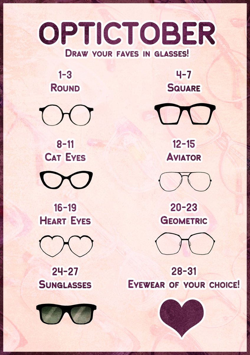 OrdinaryRizzych's tweet photo. Despite not having enough time for a full month challenge, I decided to give a try to something a bit more simlpe yet interesting — #optictober! 
I'll be drawing my favorite characters but with some eyewear. And I'll be glad if anyone would like to use this promt too! Let's go! https://t.co/L0Y7699fiU