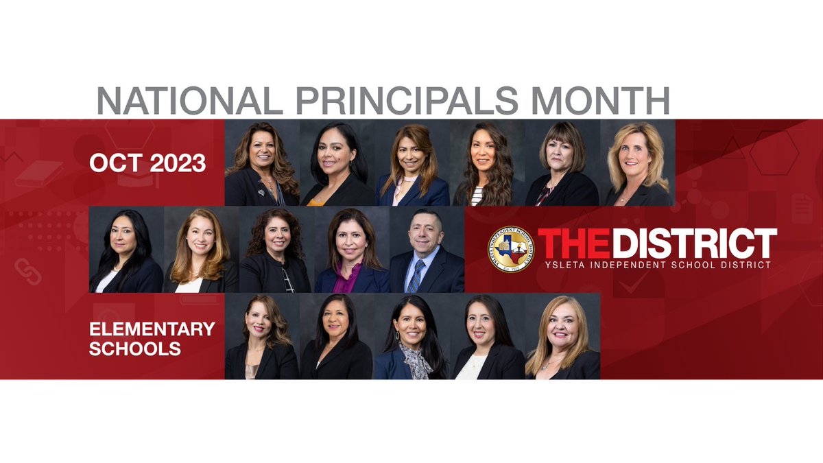 October is National Principals Month, and #THEDISTRICT is fortunate to have the most EXCEPTIONAL ones! Join us in saluting the proud leaders of our elementary campuses – their service and dedication to our students helps make us #THEDISTRICTofChampions!