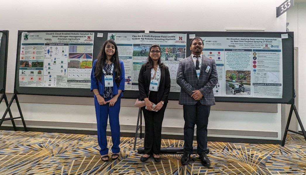 santosh pitla (@santoshpitla) on Twitter photo These sharp looking students from #MAARSLAB <a href="/UNL_BSE/">Nebraska Biological Systems Engineering</a> are presenting 5 posters and 2 lighting talks on #Agrobotics #Agtech at the IEEE #IROS2023 workshop in Detroit, Michigan <a href="/UNL_AgResearch/">UNL Ag Research</a> <a href="/RoboticsCluster/">HeartlandRoboticsCluster</a> These sharp looking students from #MAARSLAB <a href="/UNL_BSE/">Nebraska Biological Systems Engineering</a> are presenting 5 posters and 2 lighting talks on #Agrobotics #Agtech at the IEEE #IROS2023 workshop in Detroit, Michigan <a href="/UNL_AgResearch/">UNL Ag Research</a> <a href="/RoboticsCluster/">HeartlandRoboticsCluster</a>