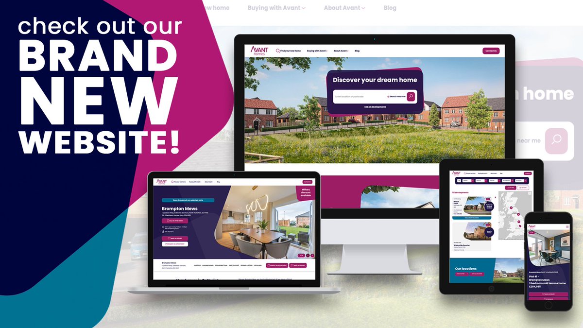 AvantHomes's tweet image. We’ve launched our brand new website and we’re pretty excited (If we do say so ourselves)!
 
So what're you waiting for? Visit avanthomes.co.uk now and find a home you'll love and learn about buying with Avant!

#AvantHomes #NewBuild #MovingHouse #FirstHome #HomeOwnership
