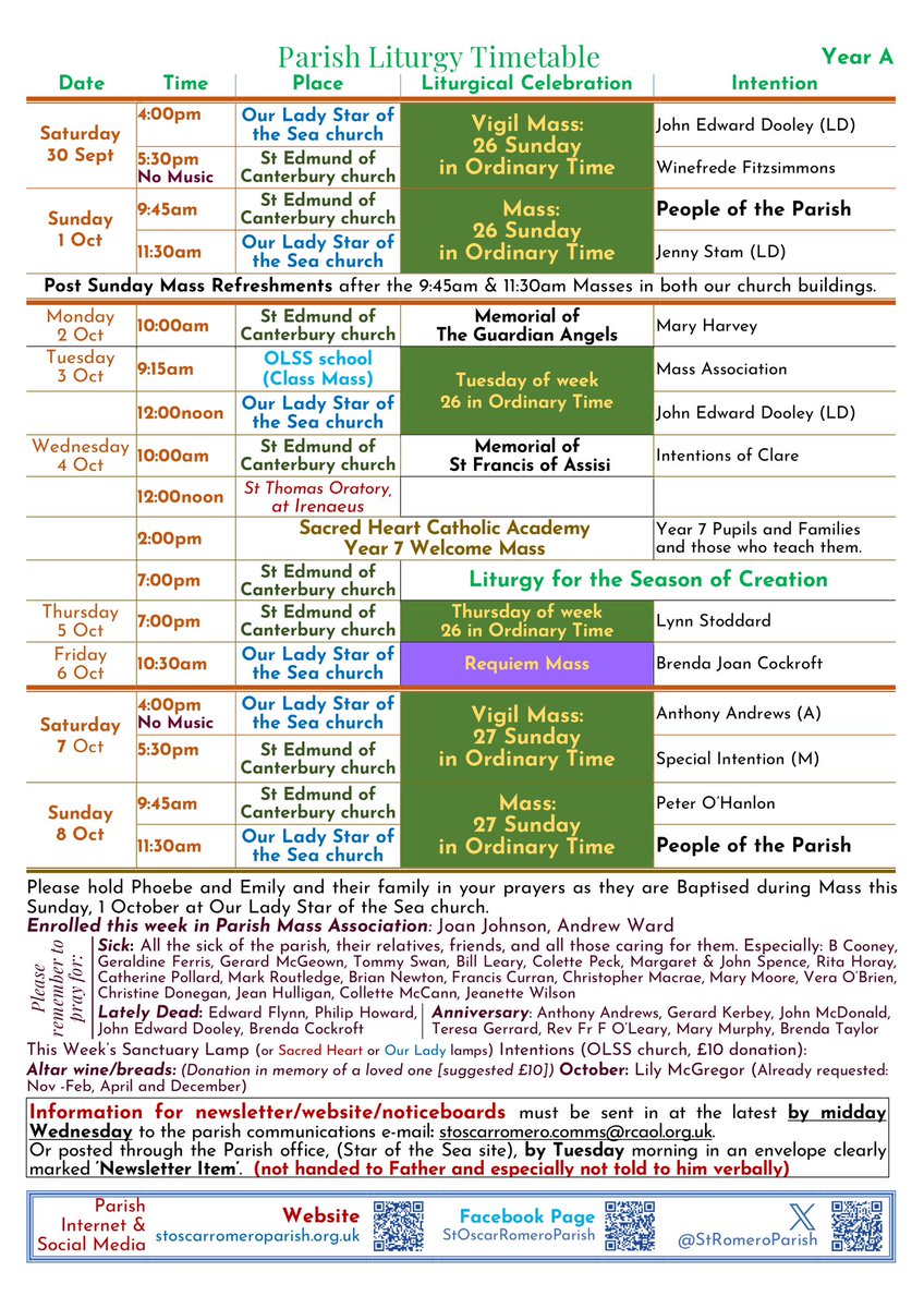 St Oscar Romero R.C. Parish, Seaforth & Waterloo tweet media