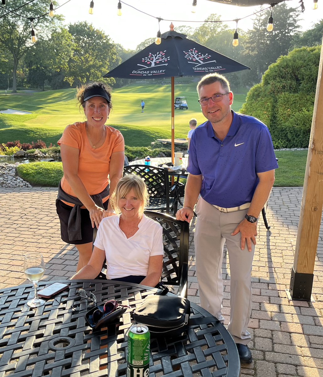 Hard to focus on #curling when the weather is this good! ☀️. We had a spectacular day <a href="/DundasValleyGCC/">Dundas Valley G&CC</a>!  The 2 Girls were joined by Joe the Pro! <a href="/joeyrettinger/">Joey Rettinger</a>