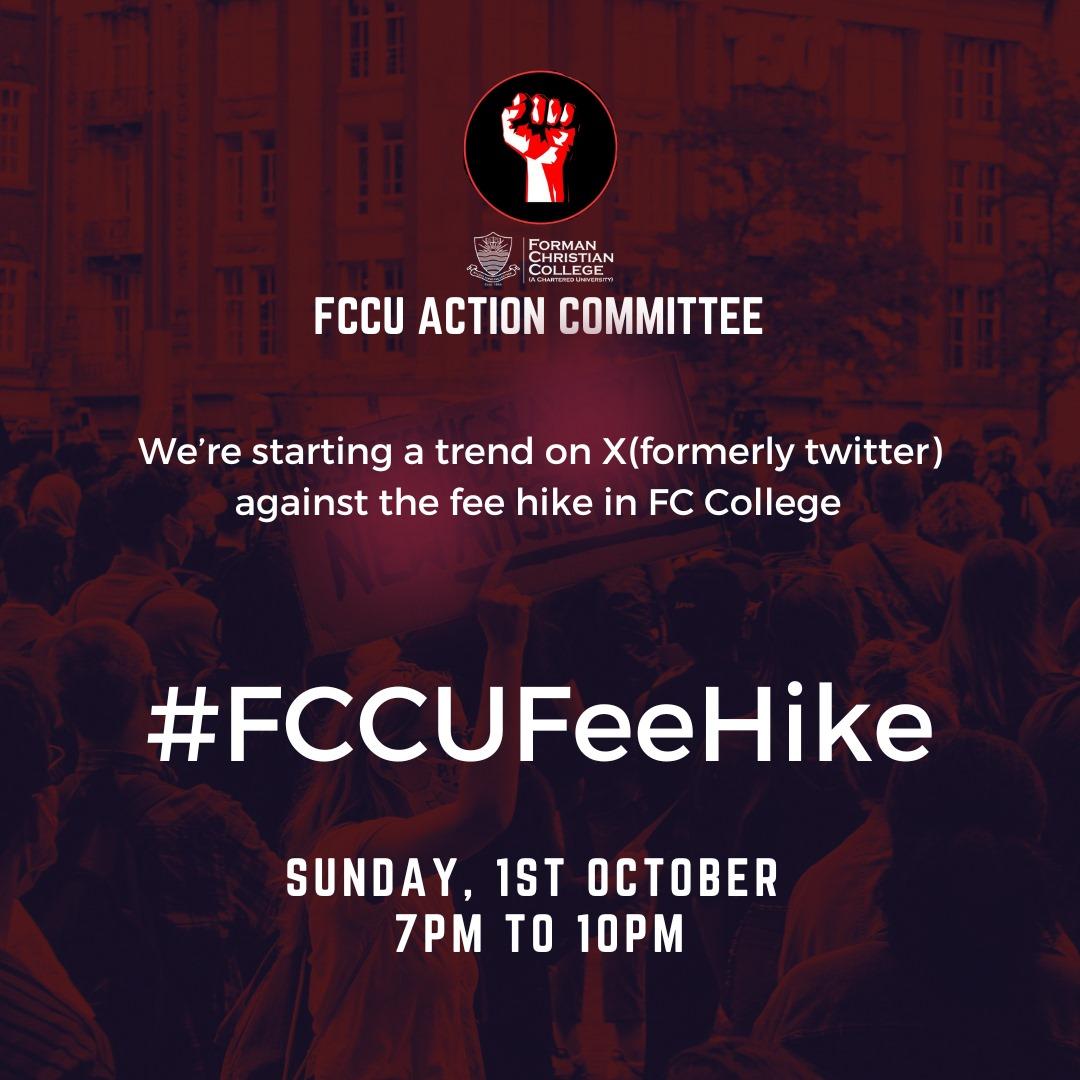 CamradeMehsud's tweet photo. FCCU, it's time to prioritize students over profits. Greed should never stand in the way of affordable education. Affordable education should not be sacrificed at the altar of greed. @FCColllege
#FCCUFeeHike #PrioritizeStudents #FairEducationNow https://t.co/lASpF9EATi