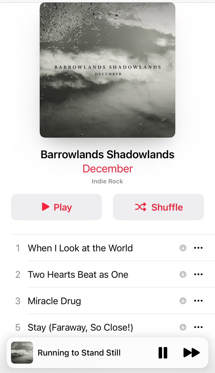 #Justpurchased 
Available on #Itunes now. New release from <a href="/tilldecember/">December</a> . 👍👍. Spent the morning enjoying these fabulous reinterpretations!!! December sheds some new light on these U2 classics while perfectly blending styles. A great companion to their 33 album. Check them out!