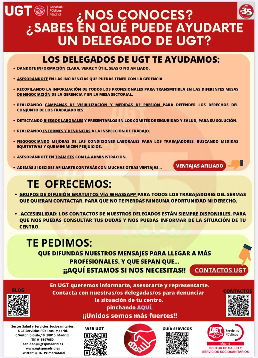 Siempre al lado de los trabajadores . Confía en UGT.