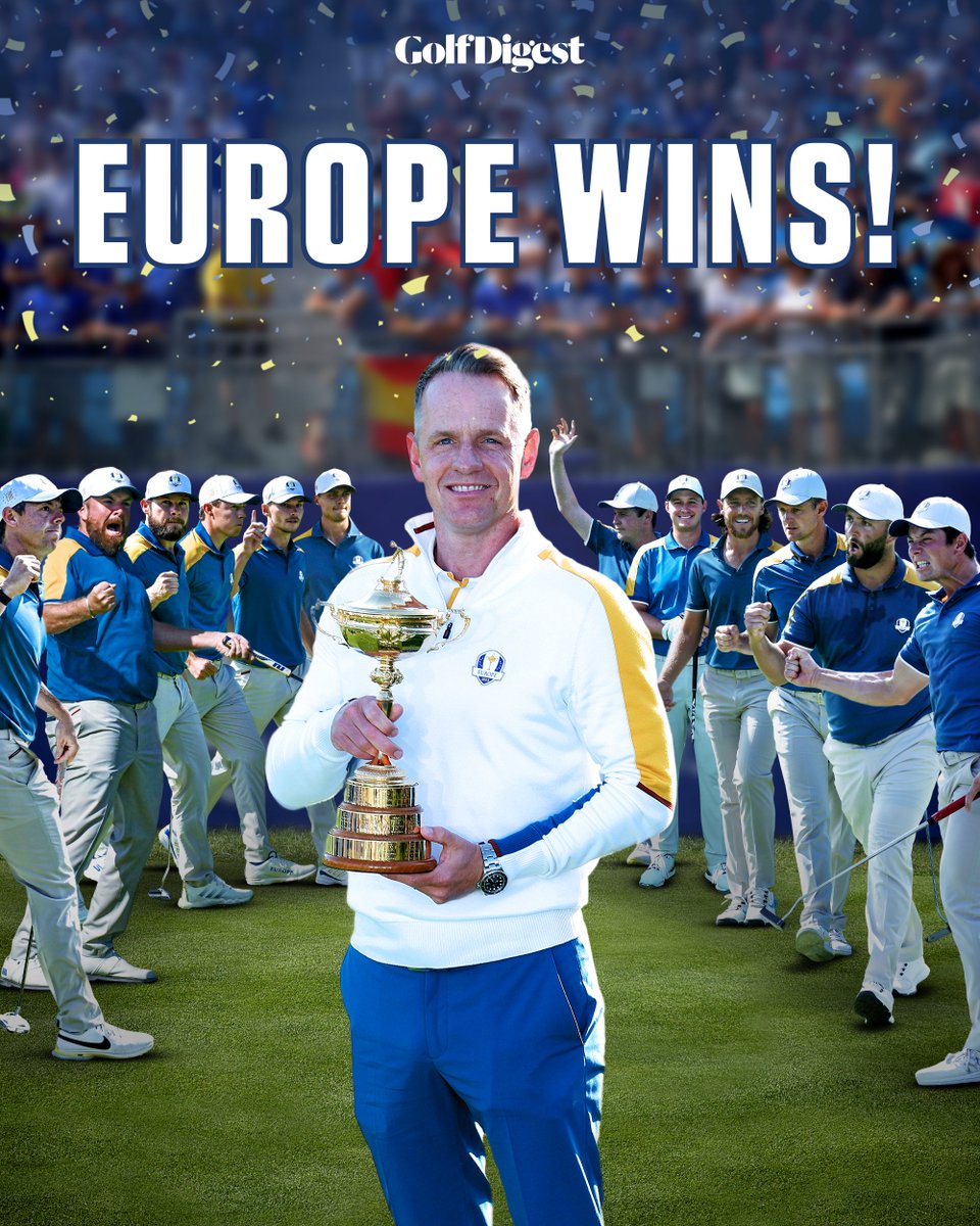 FORZA EUROPA! THE RYDER CUP IS STAYING IN EUROPE. 🏆🇪🇺