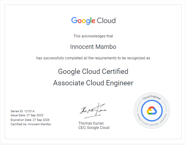 w1ld_penguin's tweet photo. Very excited to share I have passed the GCP Associate Cloud Engineer.
Much appreciation to @googlecloud training program for the training and 100% off voucher.
Tips:
Check in comment section...
@DscTuk @GoogleCloudTech #CertifyWithGDG #GoogleCloudCertified https://t.co/r9Y1PdAkcO