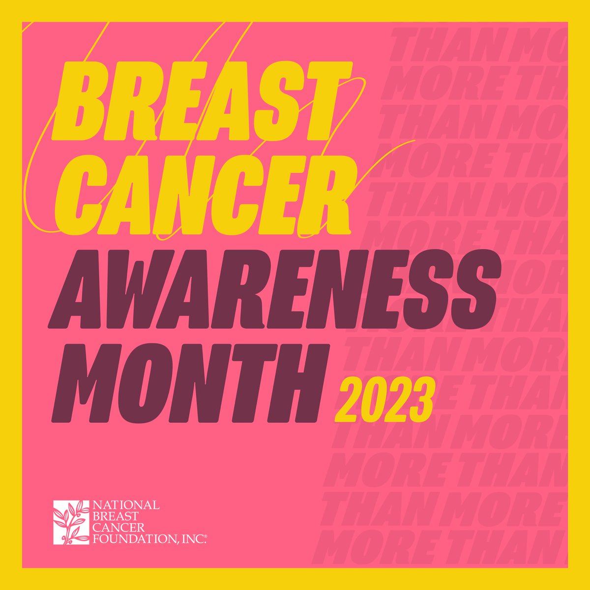 NBCF's tweet photo. Breast Cancer Awareness Month (BCAM) has officially started! 💗  Did you know that every day, more than 700 women in the U.S. are diagnosed with breast cancer? For these women, the impact of breast cancer extends well beyond the single month dedicated to awareness. This October, help us make BCAM about more than awareness. Visit https://t.co/6kOBmVQf6W to learn how you can get involved! #MoreThanBCAM