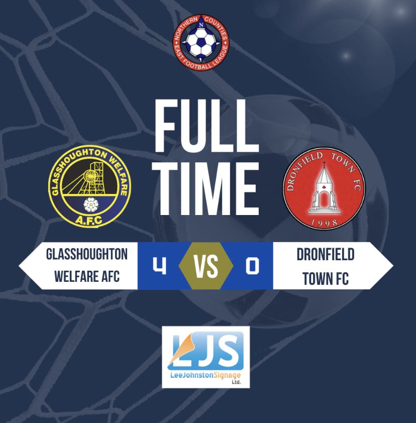 Glasshoughton  4   Dronfield Town  0

A stunning performance from the boys secures the 3 points against a Dronfield Town side who were unbeaten in 8 coming into the game. Jonas Ndombasi with 2, Owen Thomas and Will Harling with our goals.