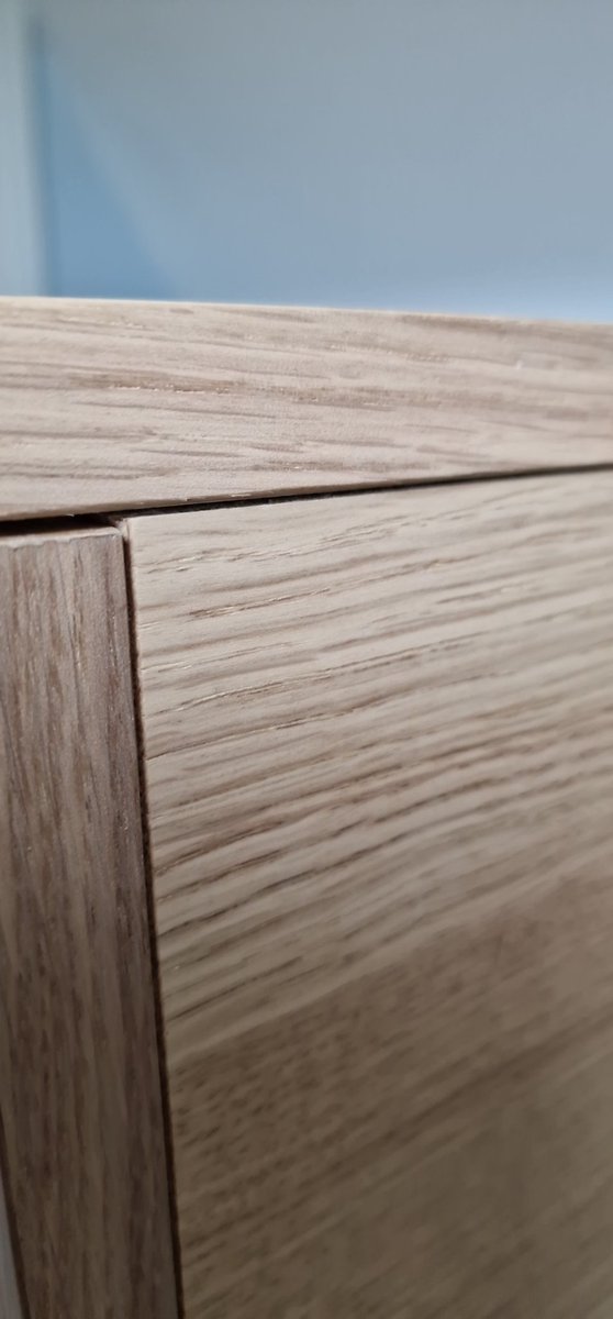 dougstour99's tweet photo. @IKEAUK hi. Who do I talk to about this? Spent ££ on a Galant unit. But its finish is awful.  Doesn't fit together properly?  Is about 2mm out but looks terrible! https://t.co/oRxj2vmxc0