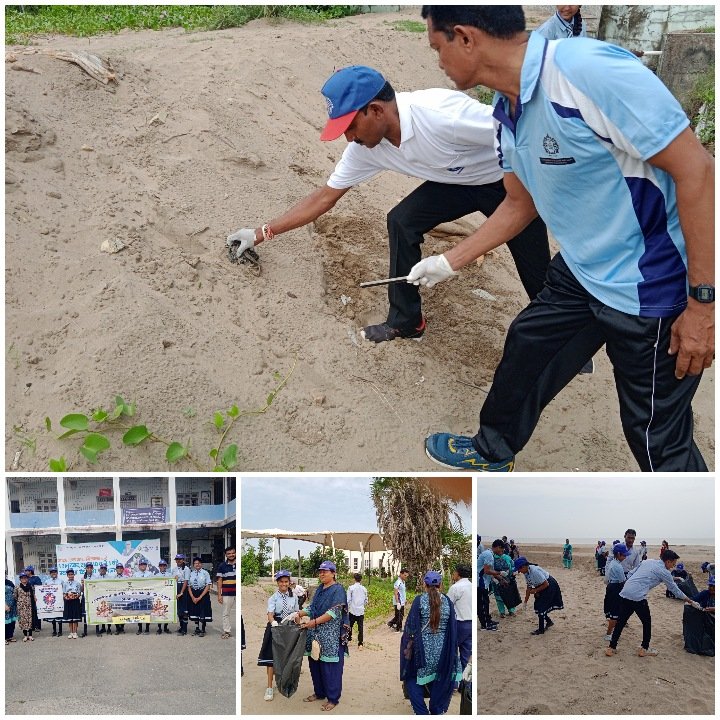 NSSGHSSGGhoghla's tweet image. Under"Meri Mati Mera Desh" and "Swachchata hi Seva" Programme Kalash Yatra and Swachchata Abhiyan at Ghoghla Beach by #NSSUNIT Government Higher secondary school Girls Ghoghla... #NSSIndia, #NSSgujarat, #NSSdhndd.