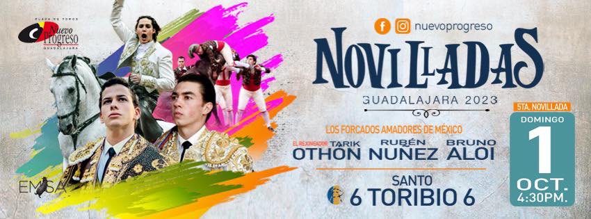 RNunezTorero's tweet photo. 🟣 Hoy toreamos en casa:

📍Plaza de toros Nuevo Progreso (Guadalajara)
🗓️ Domingo 1 de octubre | 16:30 horas en 🇲🇽

🐂 Novillos de Santo Toribio.

⚔️ El rejoneador Tarik Othón, Rubén Núñez y Bruno Aloi. https://t.co/ZWC1XHE547