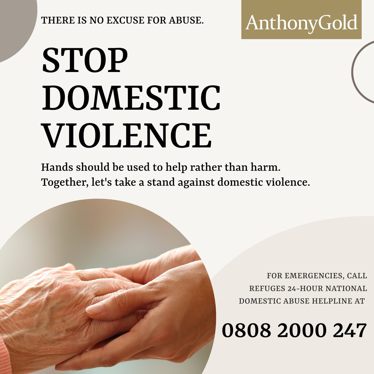AnthonyGoldLaw's tweet photo. As we step into National Domestic Violence Awareness Month, we shine a light on an issue that affects people of all ages, backgrounds, and genders. For confidential advice, reach out to Refuge's 24-hour helpline.

#DomesticAbuse #DomesticViolenceAwarenessMonth #FamilyLaw https://t.co/ZR3UbgUHwn