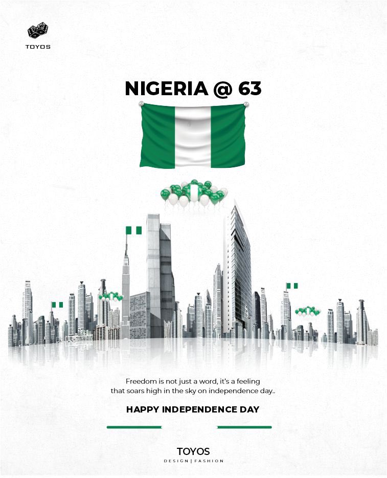 Happy Independence Day to Nigeria! On this special day, let us reflect on our nation's journey,celebrate our achievements, and renew our commitment to building a stronger, more prosperous, and united future for all our citizens.
#happyIndependenceDayNigeria 
#fashionlove 
#Toyos