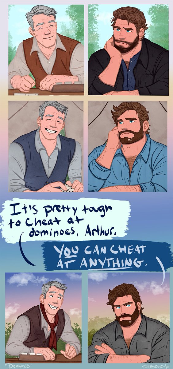 big_b0ah's tweet photo. "Dominoes" | Hey Arthur comic series π
#rdr2 #arthurmorgan #hoseamatthews #RedDeadRedemption2 #fanart #saiyandruidart #rdr #rdr2fandom #heyarthur https://t.co/zuNOHsKLqE