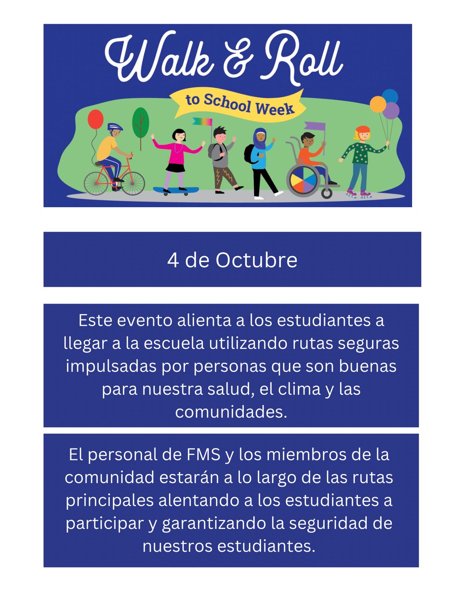 Walk &amp; Roll to school with <a href="/FreedomD100/">FreedomMiddleSchool</a> on Wednesday!