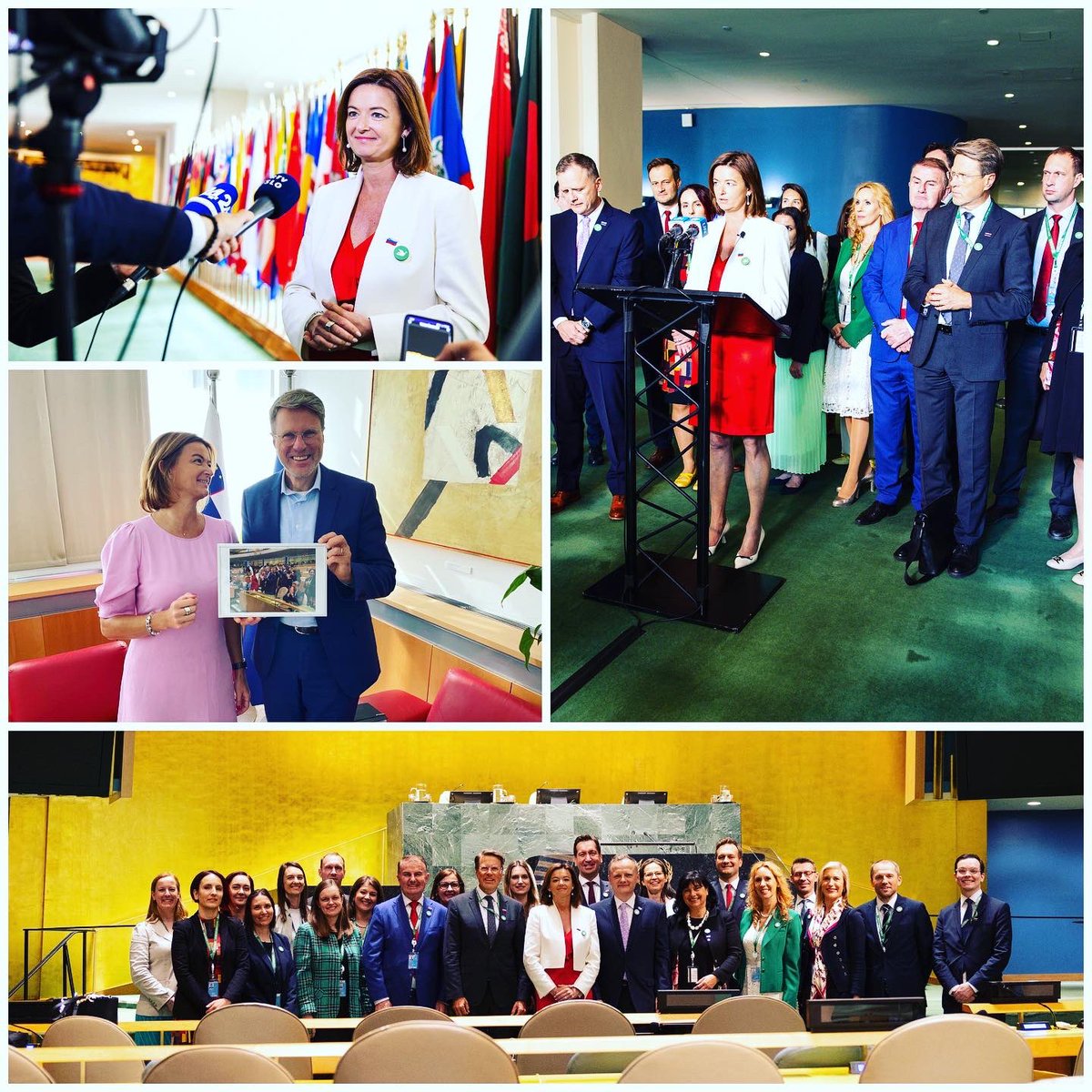 tfajon's tweet photo. Slovenija je danes postala opazovalka v Varnostnem svetu @UN. S ponosom prevzemamo zahtevne naloge. S ciljem, da ohranjamo mir in varnost v svetu. 
Spomin na 6. junij je obenem opomin, da nam izjemna podpora narekuje odgovornos delo.
Pripravljeni smo na nove izzive.
Slovenija 🌎! https://t.co/CtksdQ4B7S