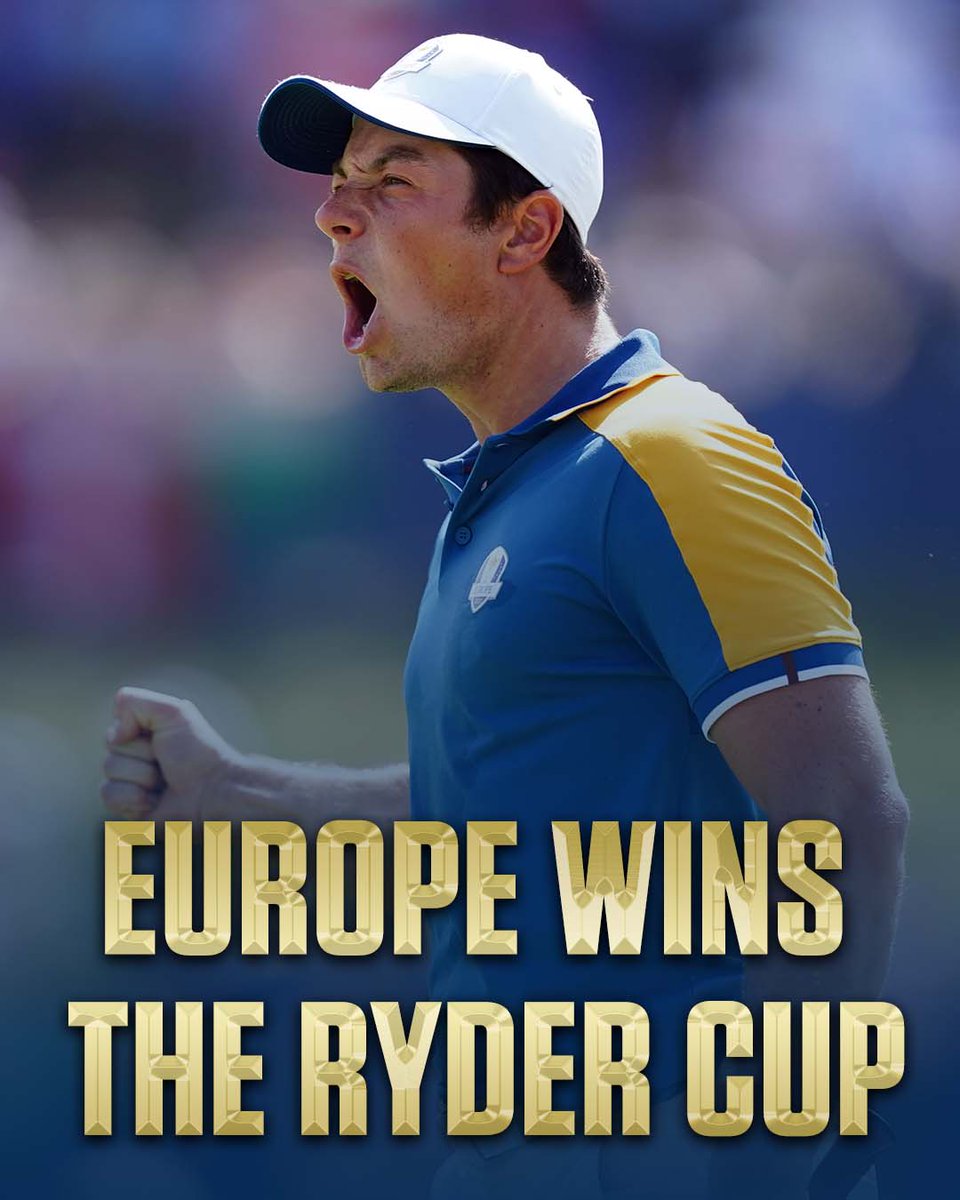 GolfChannel's tweet photo. With 15 points, Europe takes back the #RyderCup! 🇪🇺 https://t.co/ywiw3p9T4p