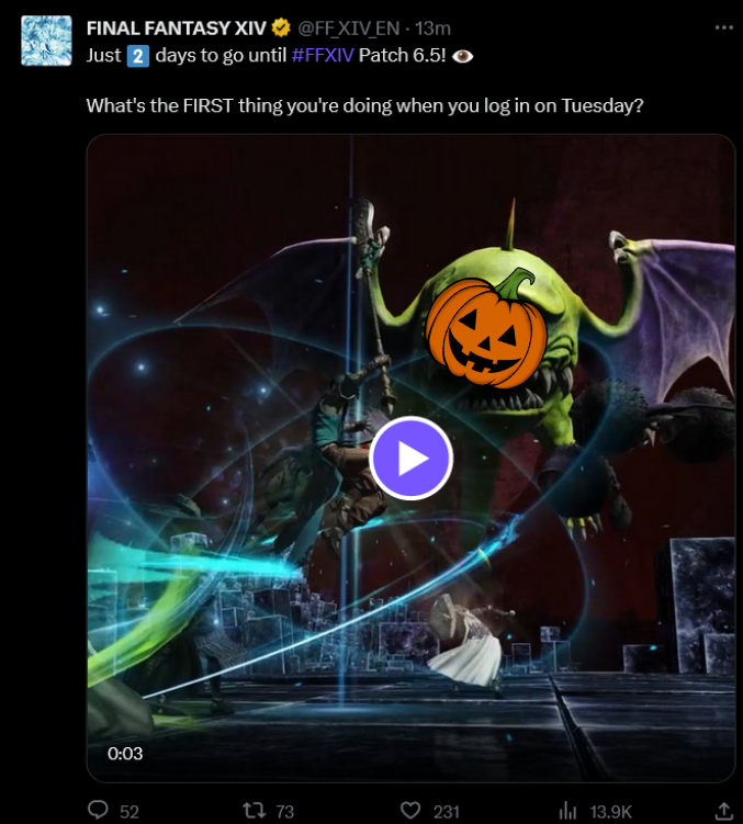 FFantasyMemes's tweet photo. Surprised Yoshi-P kept the Monster's Inc. crossover a secret

https://t.co/TDBFpvV6ot https://t.co/TE8TOfkDcL