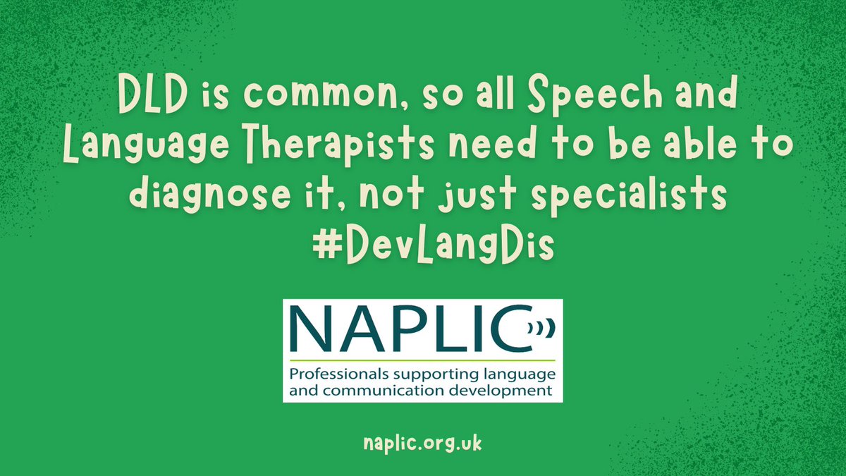 All Speech and Language Therapists need to feel confident with diagnosing Developmental Language Disorder. And we have resources to help. If you are busy now, bookmark these for later. naplic.org.uk/diagnosing-dld…
