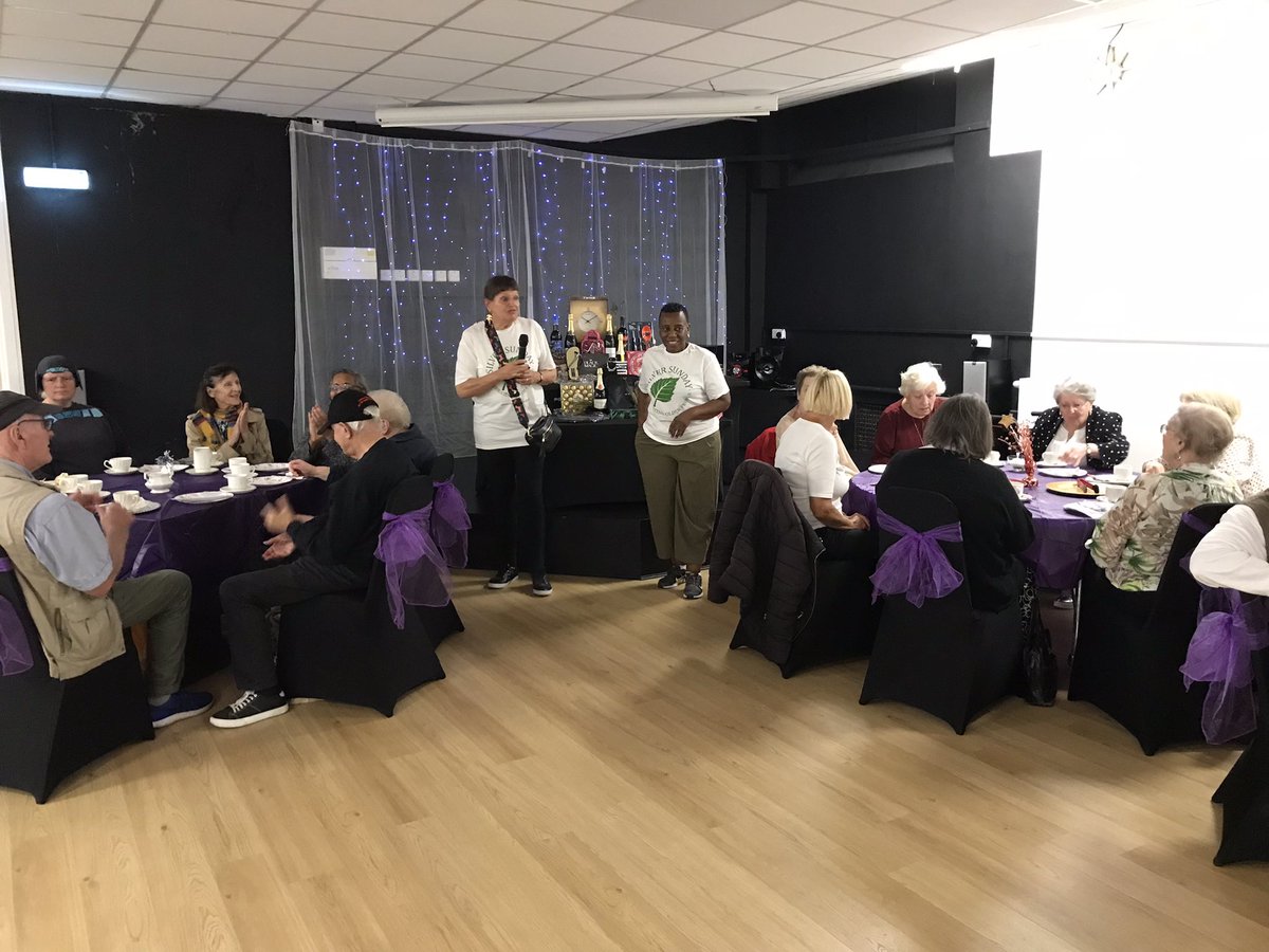 Tea and cake being served at a packed #SilverSundayUK at Lillington Gardens Community Centre with LALGRA in Pimlico ☕️ 🍰 Enjoy! <a href="/CityWestminster/">Westminster City Council</a>