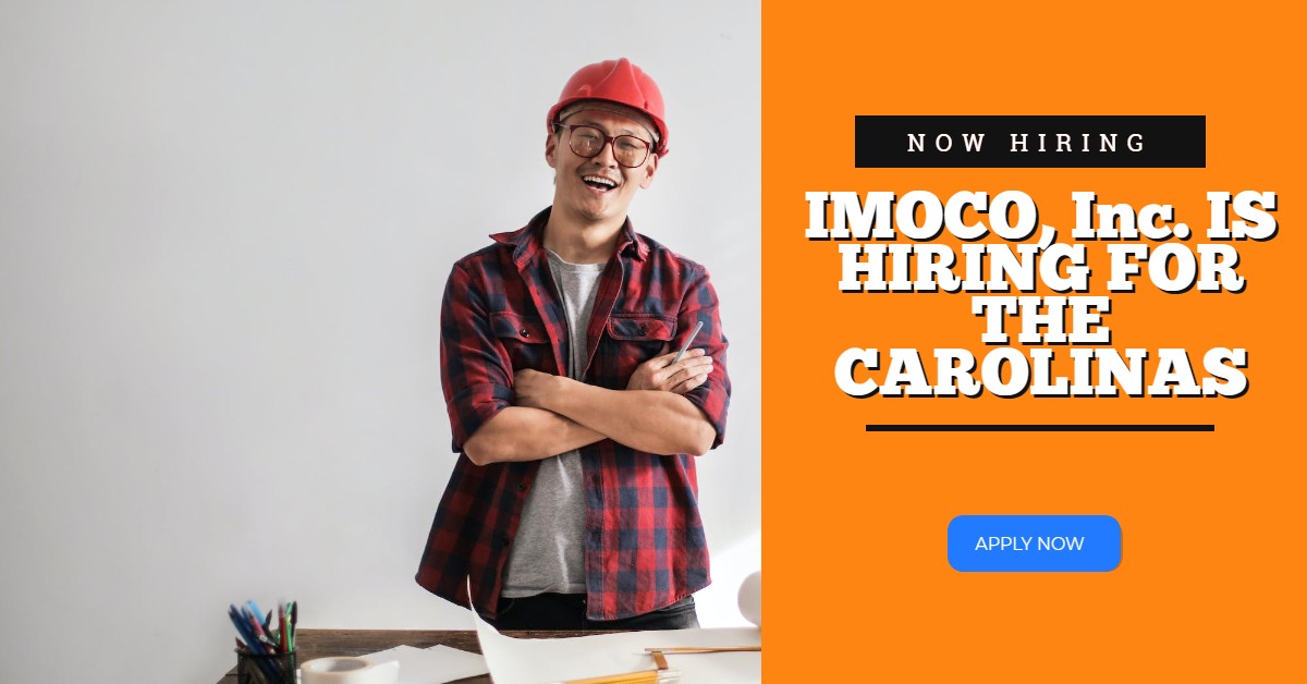 GeeboAds's tweet image. #IMOCO, Inc. IS #HIRING FOR THE #CAROLINAS #Construction, Mining &amp;amp; #Trades #Employment - #Greenville, SC at #Geebo

We are looking for experienced #Millwrights workers, #CDLCertified #Rigging Specialist, #HVAC, #Plumbing and #Electrical #Technicians.

greenville-sc.geebo.com/jobs-online/vi…