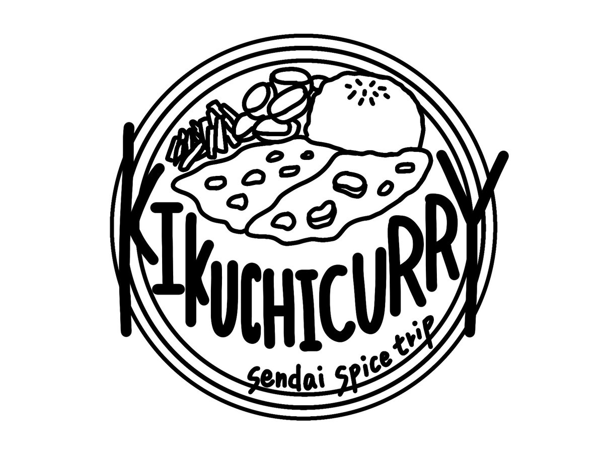 beee_yn's tweet photo. #kikuchicurry さんのロゴを色々と描いてみております。
#カレー　#ロゴ　#イラスト https://t.co/g3XupzmdO0