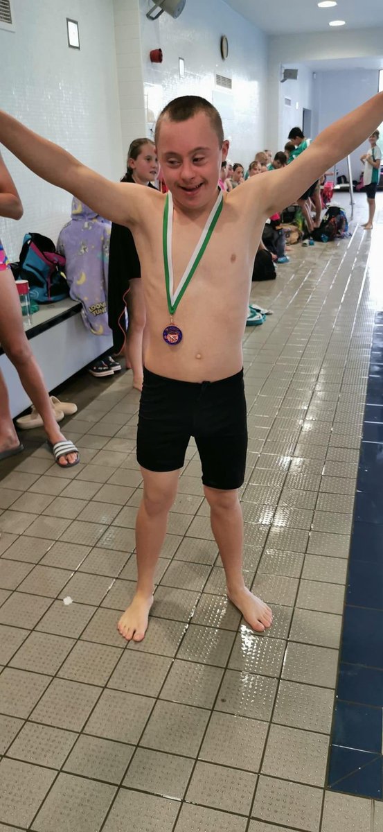 oh my we are so proud of Sam Craddock from Dorchester ! He's only gone and won his first medal 🏅and got a pb! mainstream event! 🙌 such a super! <a href="/DSSGB1/">DownSyndromeSwimmingGB</a> <a href="/PositiveaboutDS/">Down Syndrome UK | Positive About Down Syndrome</a> <a href="/swimwestdorset/">Swim WestDorset</a> <a href="/1610Dorchester/">1610 Dorchester</a> <a href="/Swim_England/">Swim England</a>