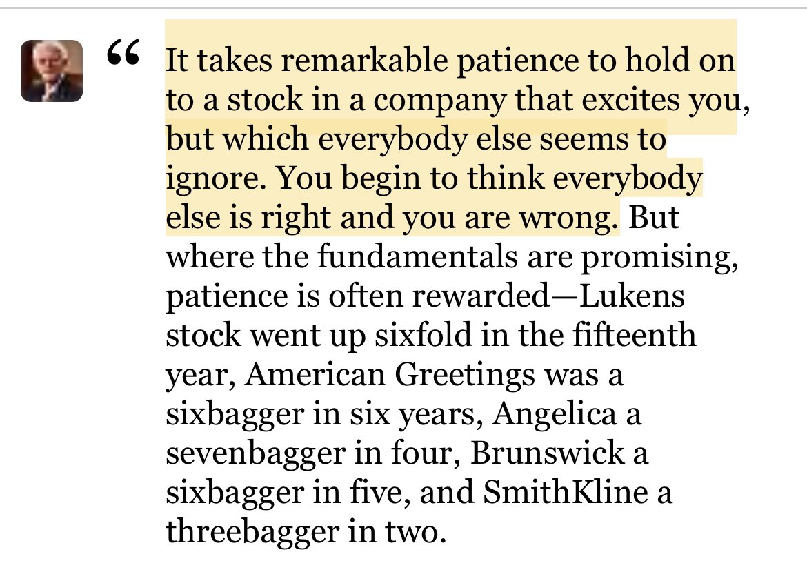 peterlynchstock's tweet photo. Patience. You need patience to be a successful investor. https://t.co/eUl5Q9deR1