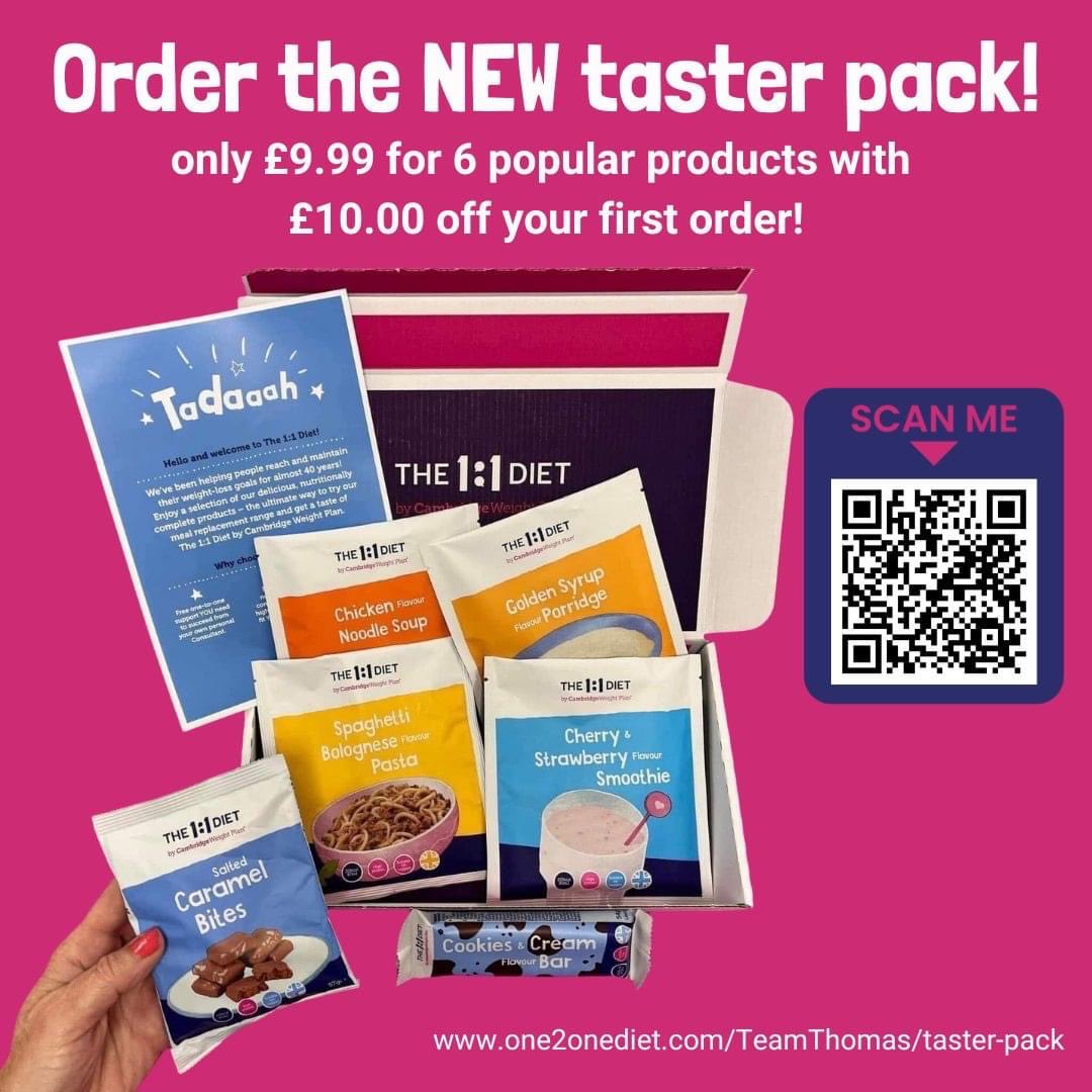 Would you like to sample The 1:1 Diet products to see what they taste like? 

Click the link below and order one today!

one2onediet.com/TeamThomas/tas…

Once you know how yummy they are, you'll want some more!

Just give me a call and you'll get £10.00 off your first order 👍