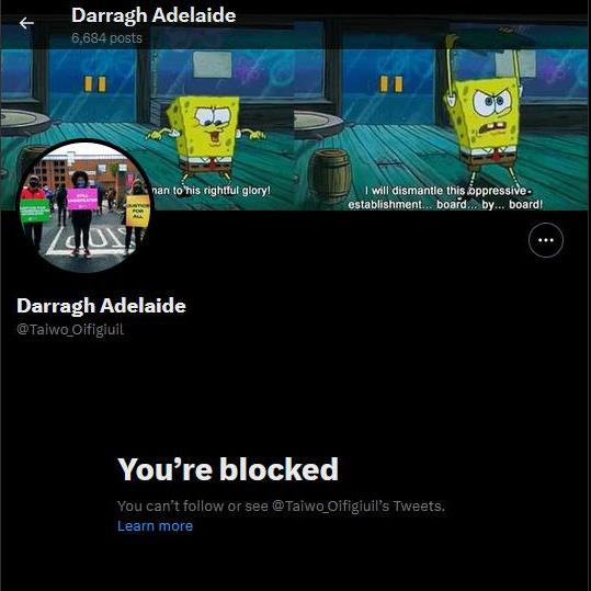 flyingcolumn8's tweet photo. Offspring of immigrant parent/s didn't like the answer that all Irish ppl regardless of cultural knowledge have right to oppose their ethnic destruction
But he especially did not like the final question
Blocked -> EVERY. SINGLE. TIME
#HowdYouGetIntoIreland
#AsylumScammers https://t.co/RkRZyQd4M6