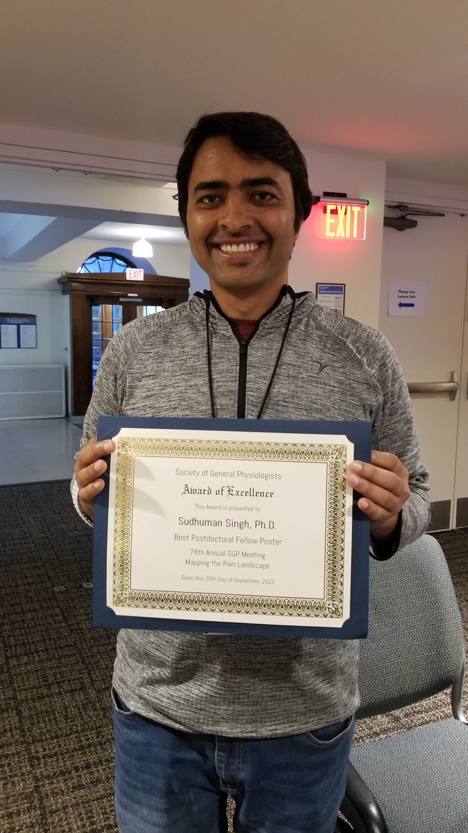 Yarimar Carrasquillo (@yarcarlab) on Twitter photo Congratulations Sudhuman <a href="/SudhumanS/">Sudhuman Singh</a> for winning the best postdoc poster award at #SGP2023. Very proud of you and honored to have you in our team. Congratulations Sudhuman <a href="/SudhumanS/">Sudhuman Singh</a> for winning the best postdoc poster award at #SGP2023. Very proud of you and honored to have you in our team.