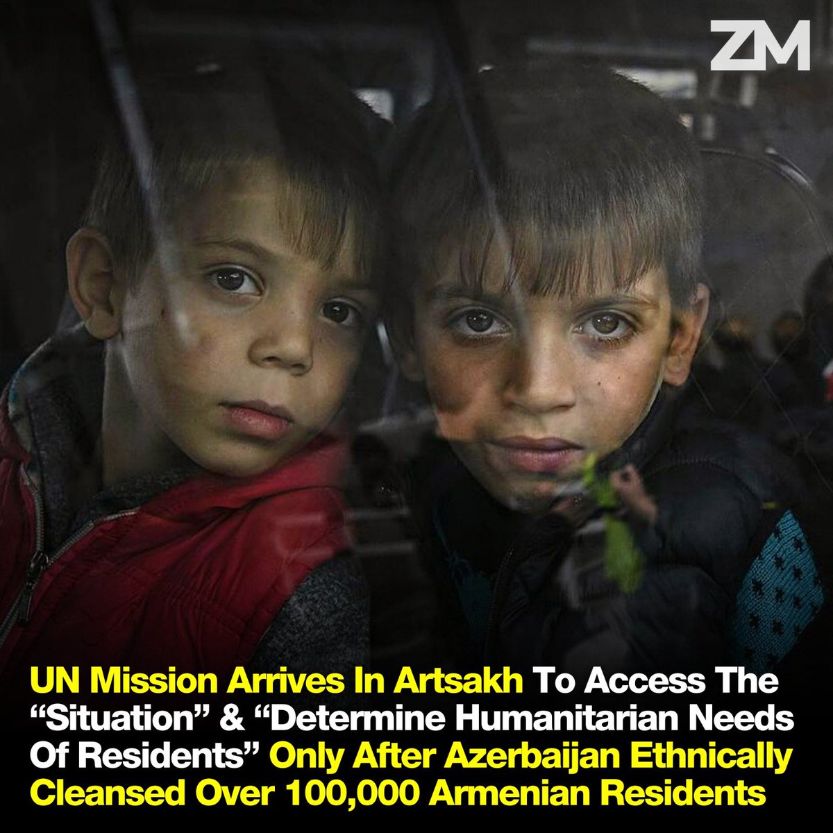 ZartonkMedia's tweet image. UN Mission Arrives In Artsakh To Access The “Situation” &amp;amp; “Determine Humanitarian Needs Of Residents” Only After Azerbaijan Ethnically Cleansed Over 100,000 Armenian Residents