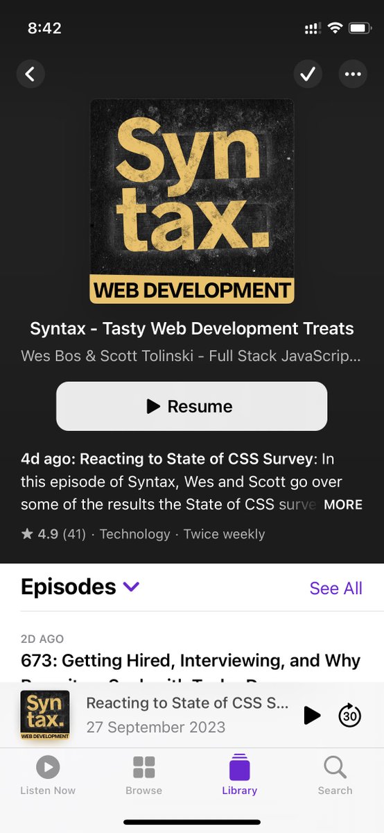 nabendu82's tweet image. I have started listening to the most famous Web-developer podcast of Syntax again by @wesbos
Heared an episode on the developer @aidenybai who created the awesome library of Million.js which can make your ReactJS code 70% faster.
#syntaxfm #millionjs #reactjs #reactdeveloper