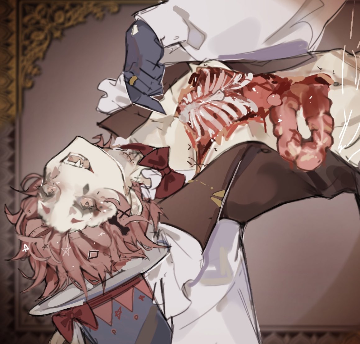 leafumn's tweet photo. — #GORETOBER :: #1 .. Disemboweled .
#OC : Sairu
 
Close up just becauze..

RTs appreciated hihi https://t.co/rWbgED6Acx