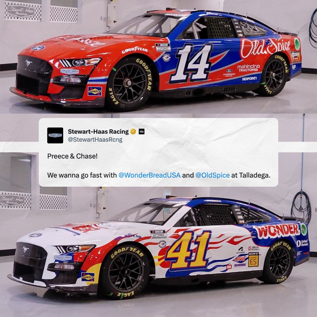 ‘<a href="/RyanPreece_/">Ryan Preece</a> and @ChaseBriscoe_14 are driving cars inspired by Ricky Bobby and Cal Naughton Jr.’s cars from <a href="/TALLADEGA/">Talladega Superspeedway</a> Nights.

TODAY | 2ET | <a href="/nbc/">NBC Entertainment</a>