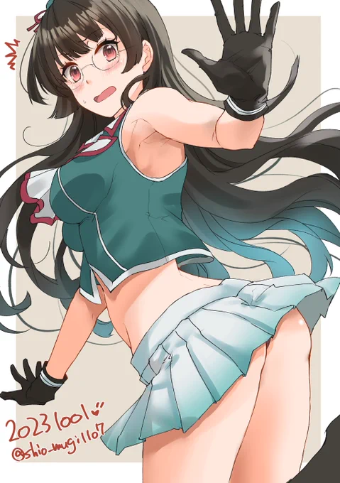 「てってて提督?!なんで床で寝てるんですかっ?!?!」的な鳥海さん #艦これ版深夜の真剣お絵描き60分一本勝負 #艦これ版真剣お絵描き60分一本勝負_20231001 #艦これ 