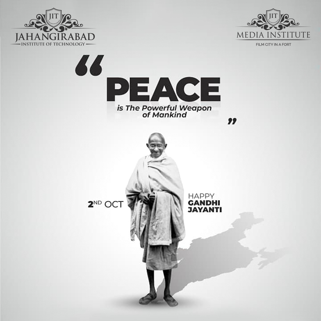 JetgiJit's tweet photo. JETGI &amp; JIT Media Institute wishes you all on this Gandhi Jayanti, Let's remember the values of truth and non-violence that he stood for and work towards a more harmonious world. Happy Gandhi Jayanti! https://t.co/EsuTtKdc6Y
