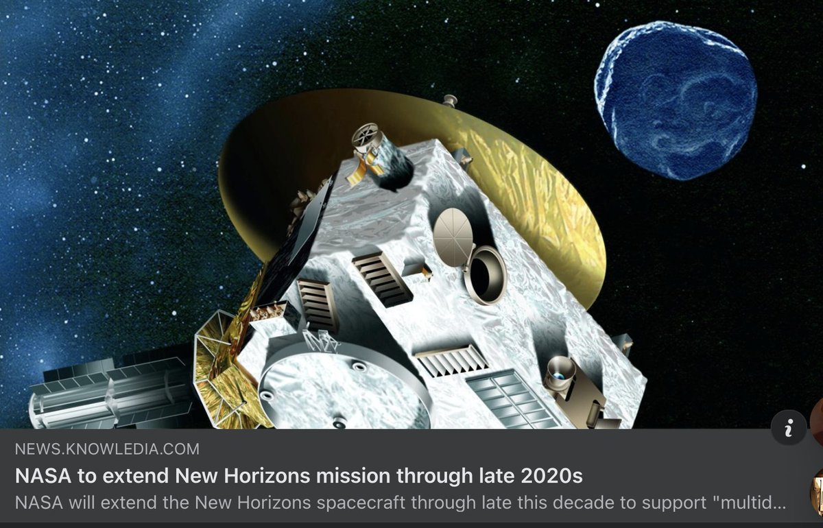 I want to thank everyone who supported us  in getting #NASA to continue the exploration of the Kuiper Belt by its <a href="/NASANewHorizons/">NASA New Horizons</a>  spacecraft-- You did it! news.knowledia.com/ZA/en/articles…