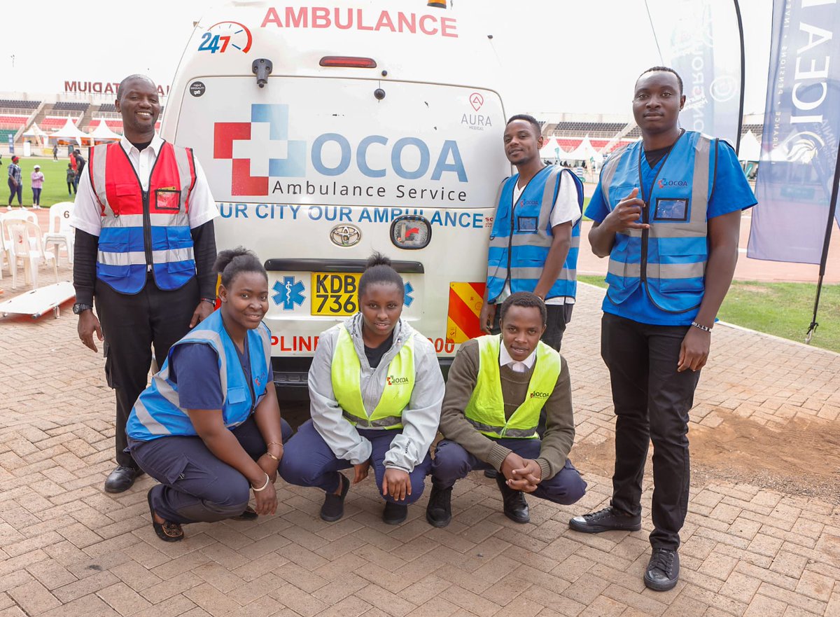 OCOAAmbulance's tweet photo. Ocoa Ambulance Service had the privilege of providing medical coverage for the final ball games at Nyayo Stadium, organized by the Association of Kenya Insurances (AKI). https://t.co/lOO55vNcIF