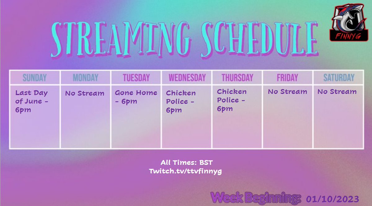 ttvFinnyG's tweet photo. Guess who's back streaming! With a stream schedule.. Shocking! Ima try my best to keep to it https://t.co/JUuMZiYVfz